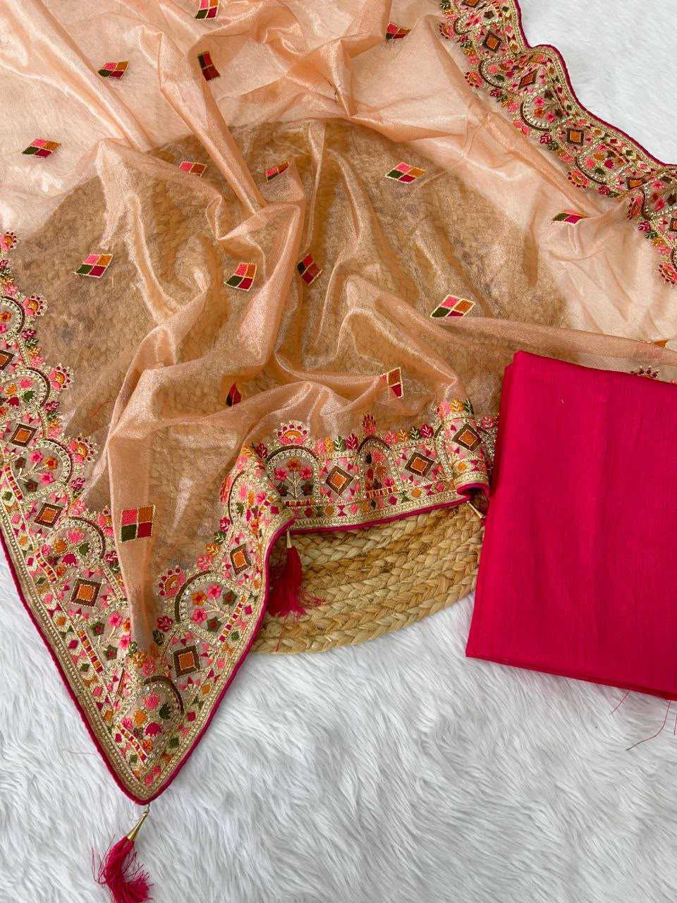 Twill Net Designer Saree