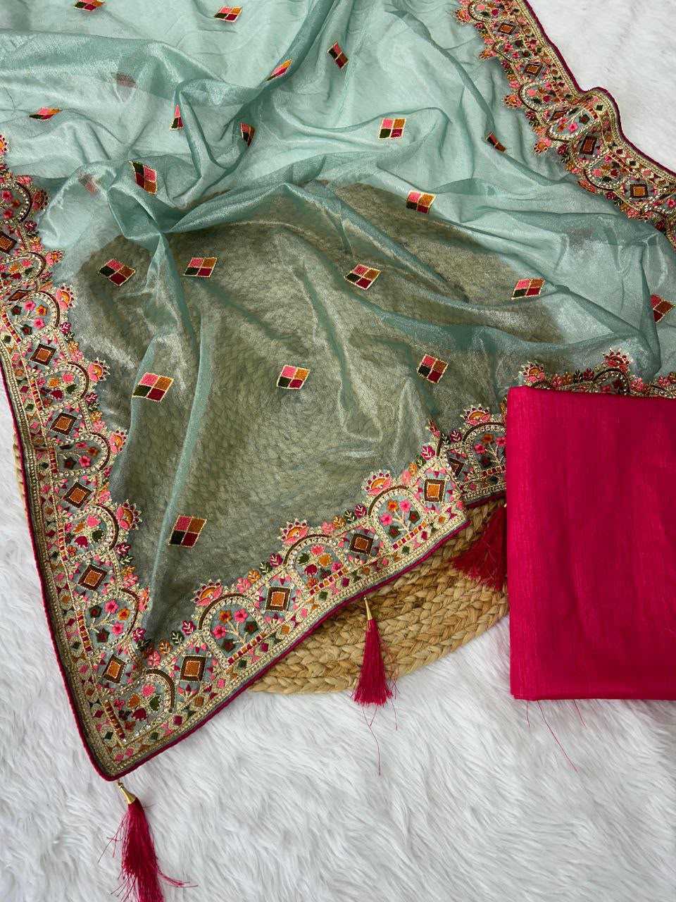 Twill Net Designer Saree