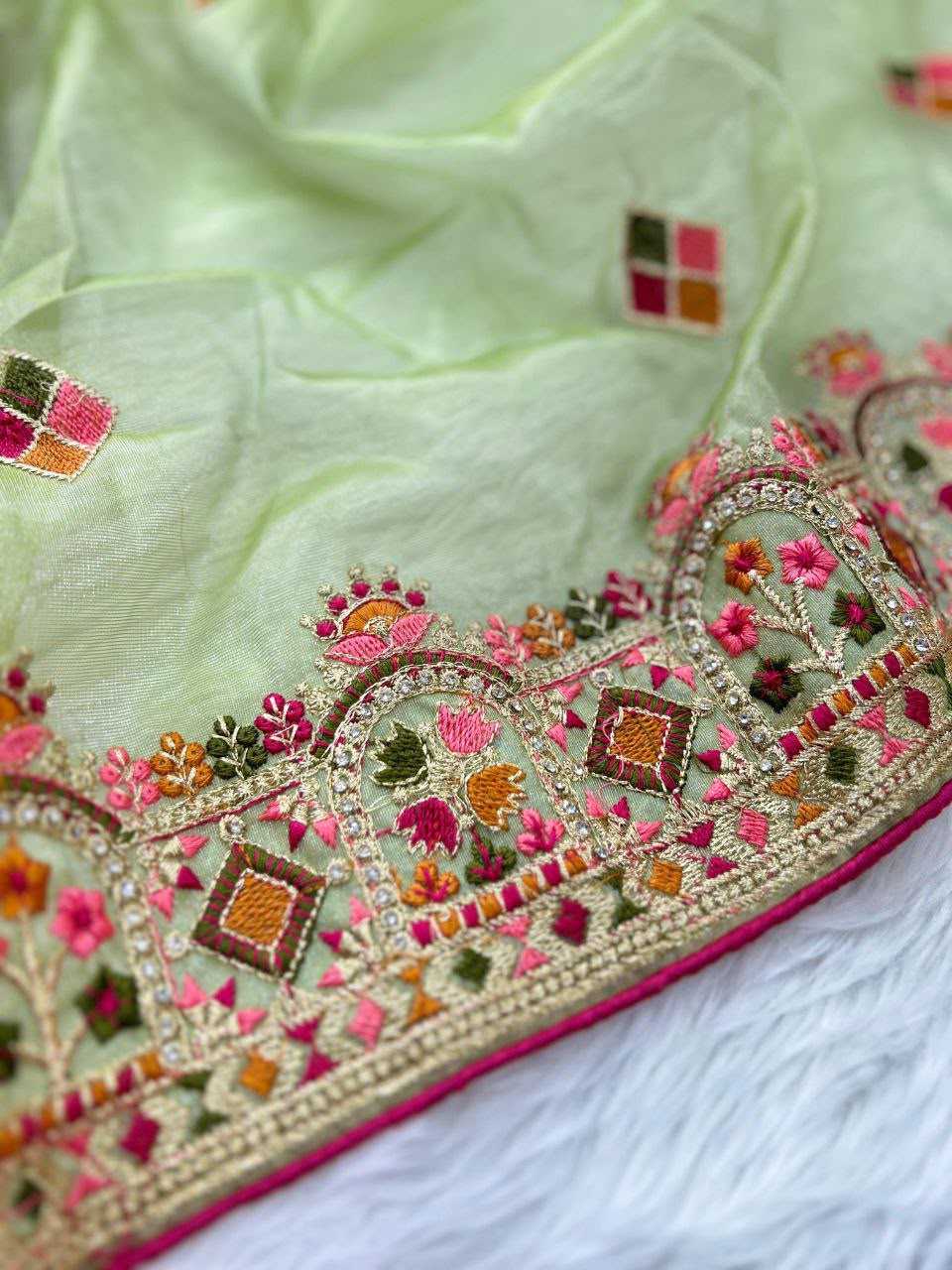 Twill Net Designer Saree