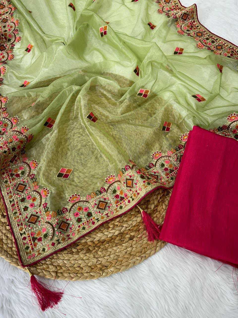 Twill Net Designer Saree