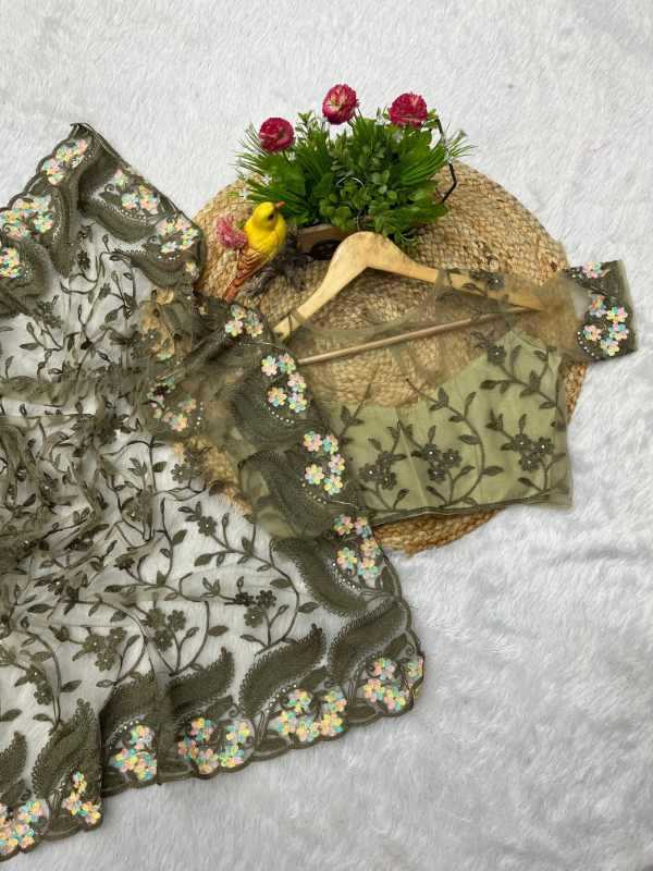 Butterfly Net Designer Saree
