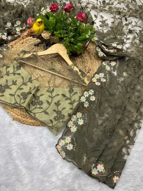 Butterfly Net Designer Saree