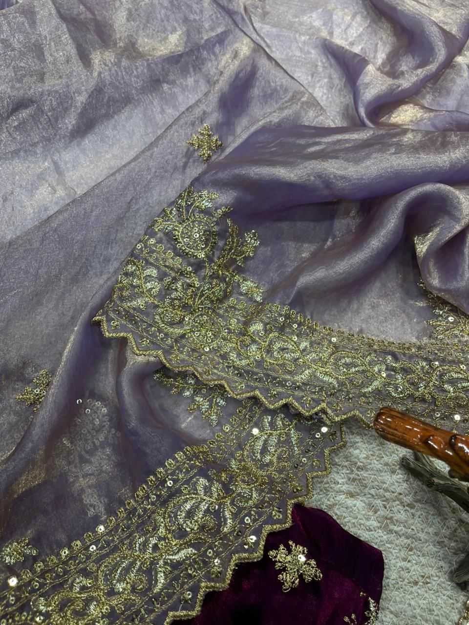 Satin Silk Designer Saree