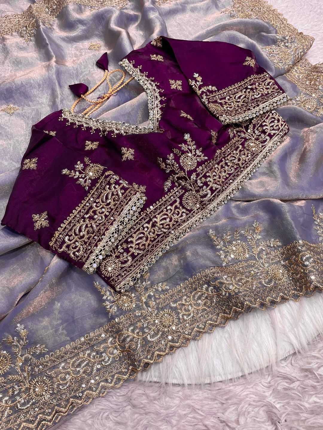 Satin Silk Designer Saree