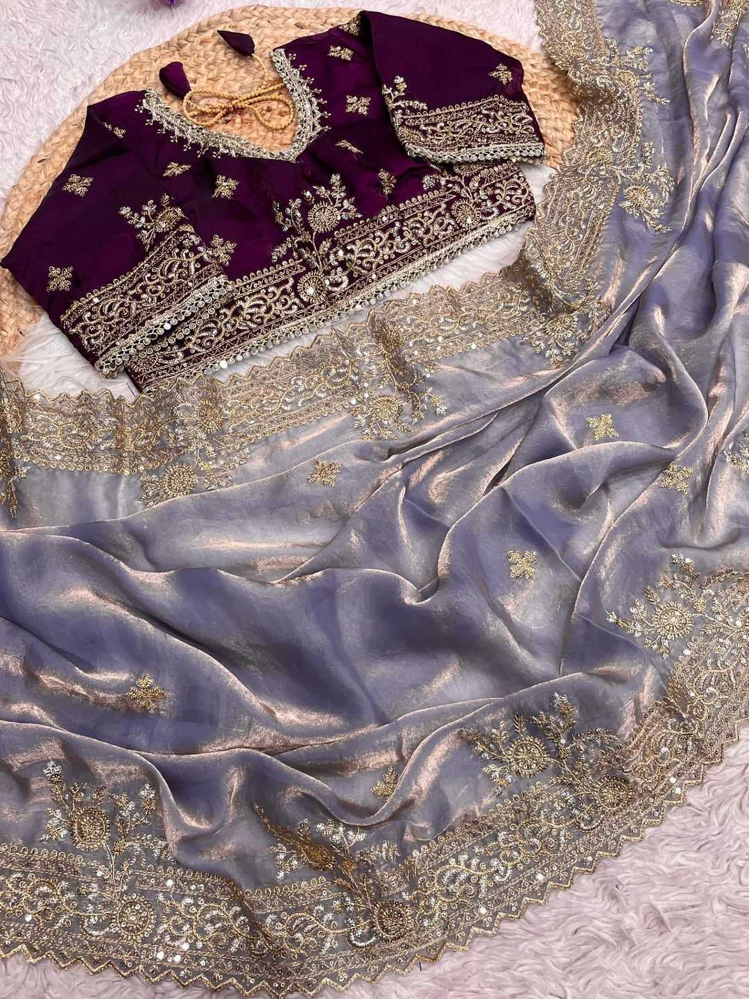Satin Silk Designer Saree