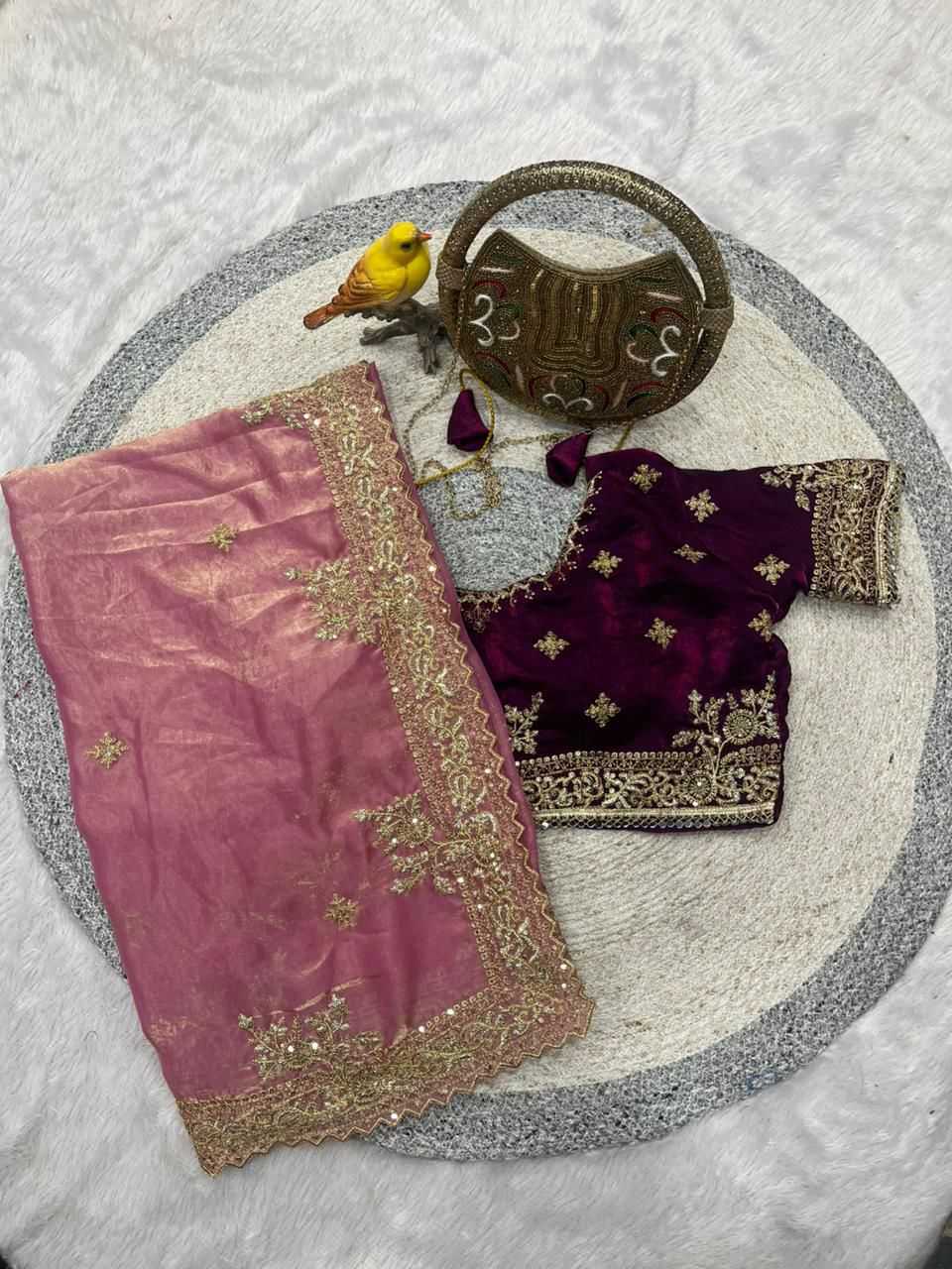 Satin Silk Designer Saree