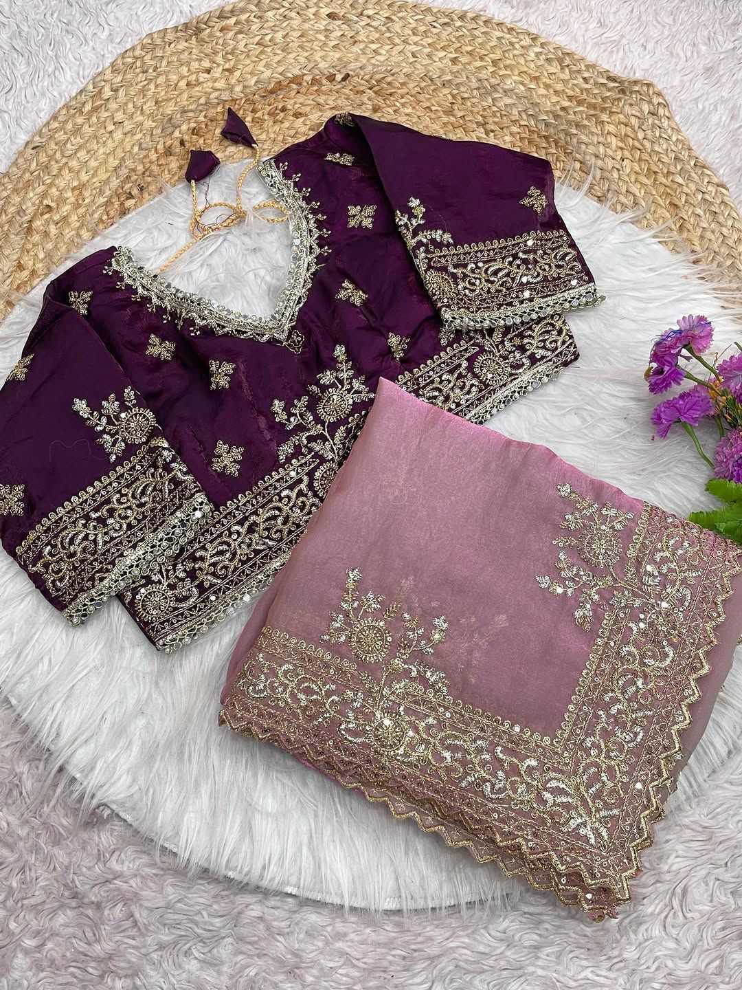 Satin Silk Designer Saree