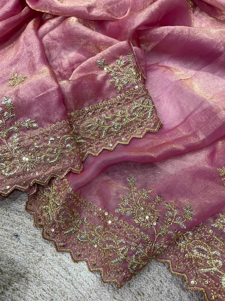 Satin Silk Designer Saree