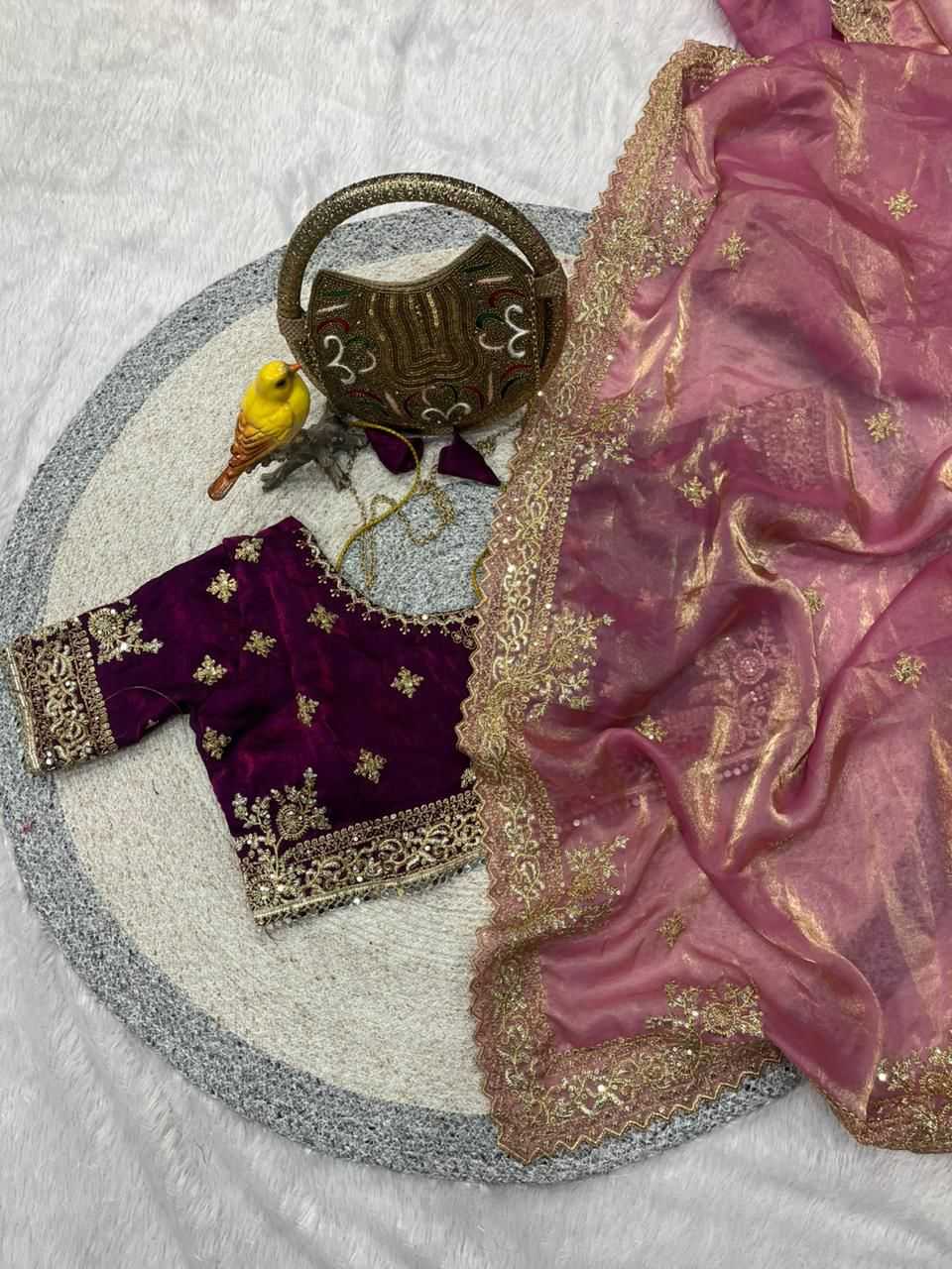 Satin Silk Designer Saree