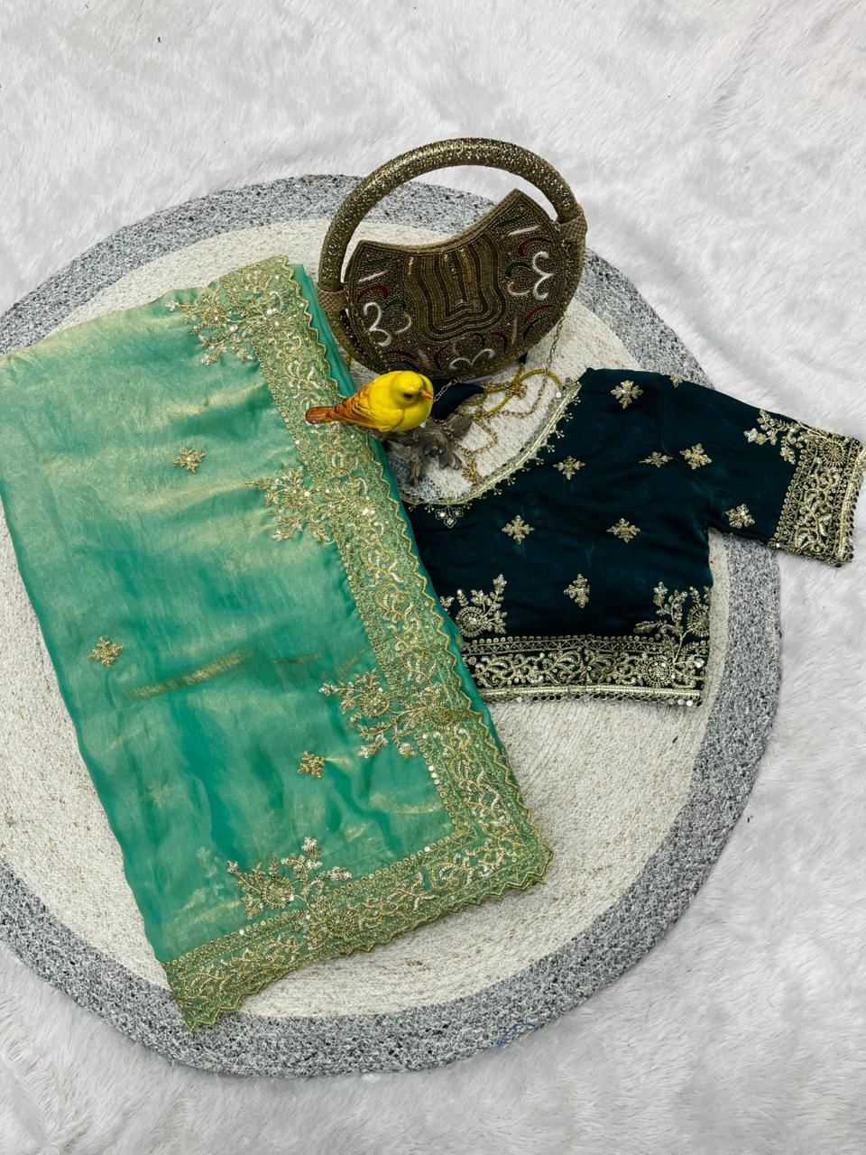 Satin Silk Designer Saree