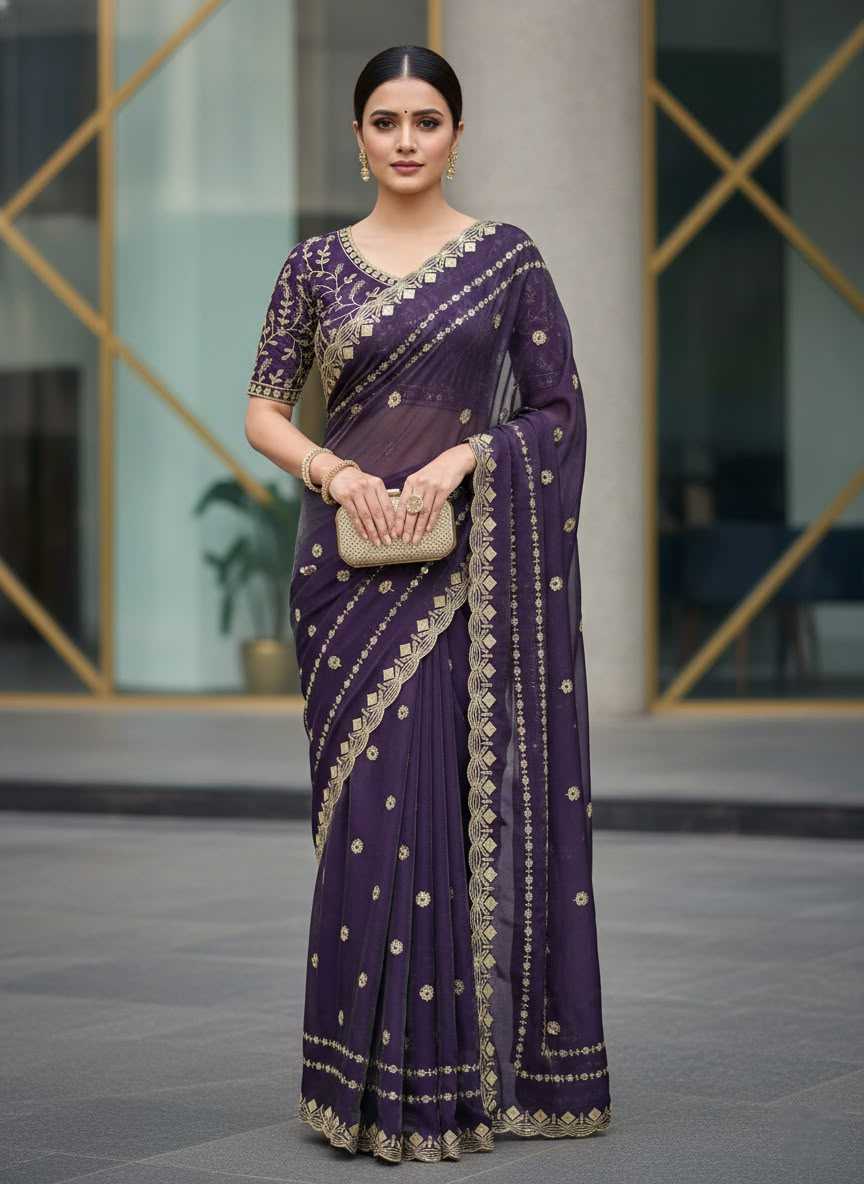 Satin Silk Designer Saree