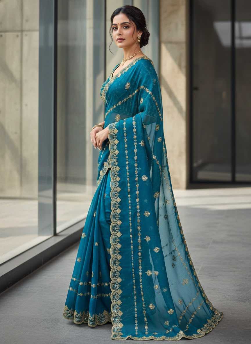 Satin Silk Designer Saree