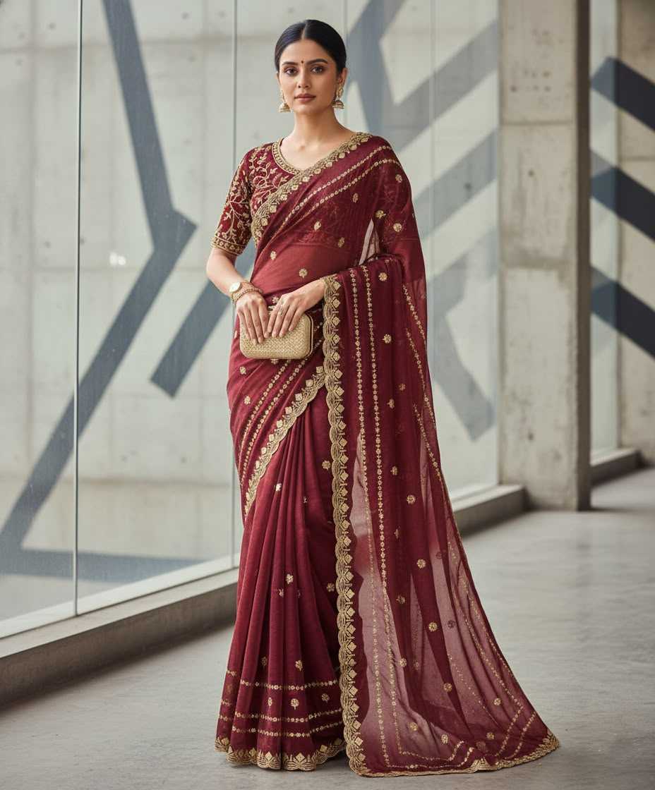 Satin Silk Designer Saree