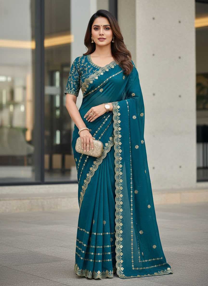 Satin Silk Designer Saree
