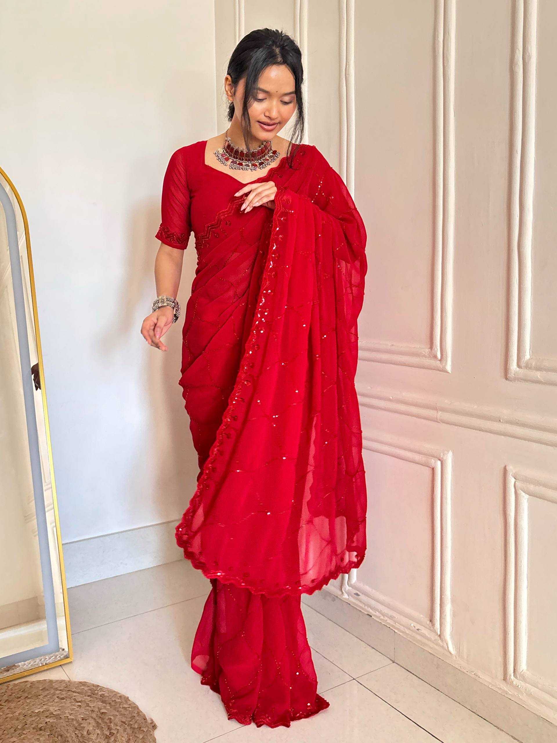 Faux Georgette Saree