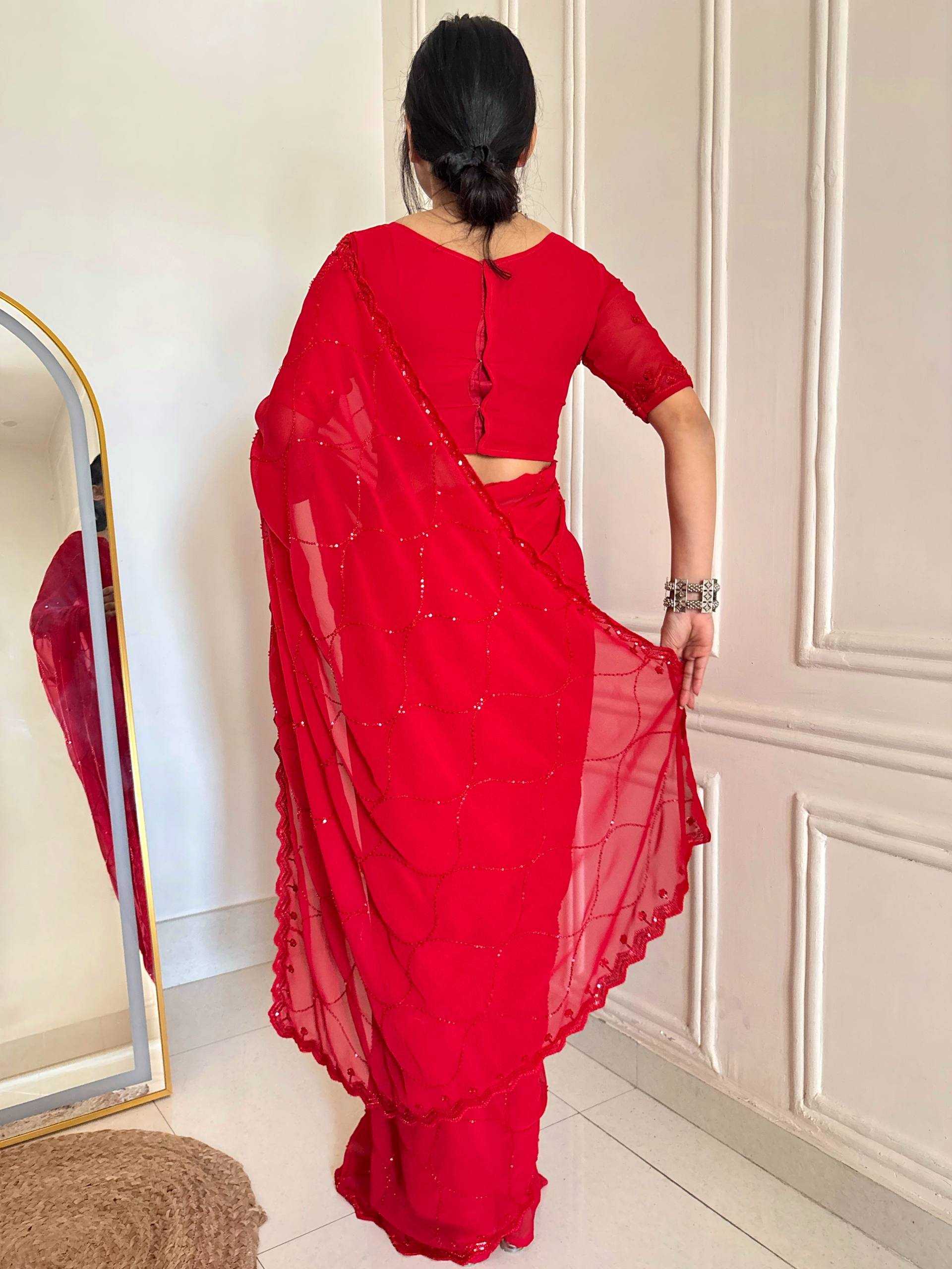 Faux Georgette Saree