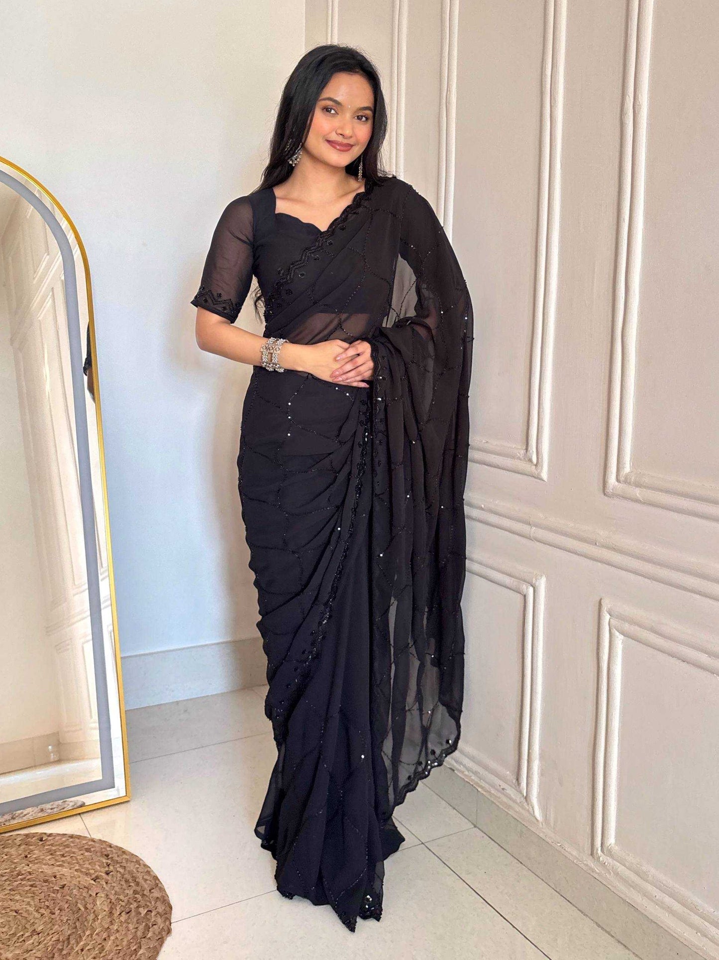 Faux Georgette Saree