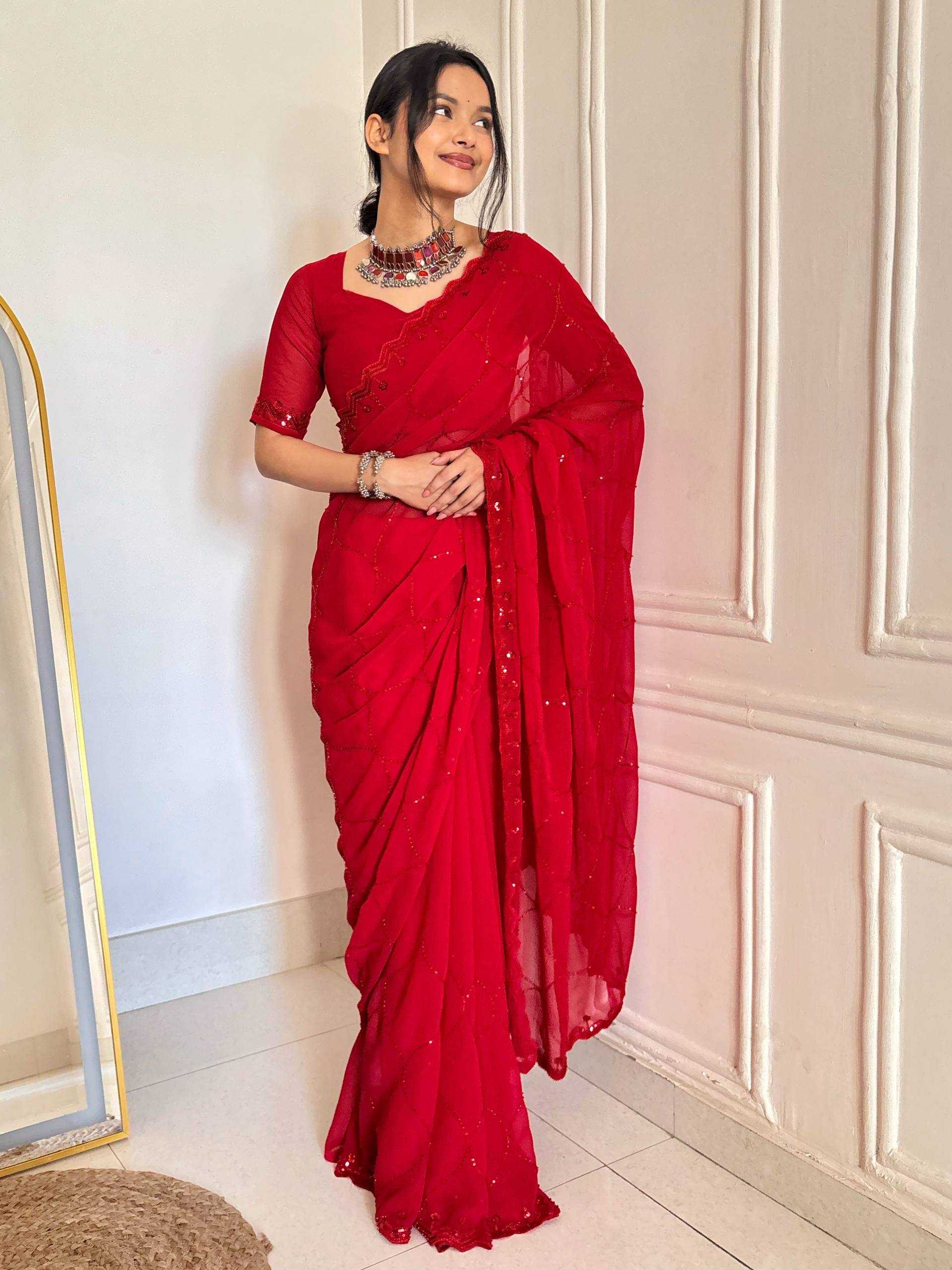 Faux Georgette Saree