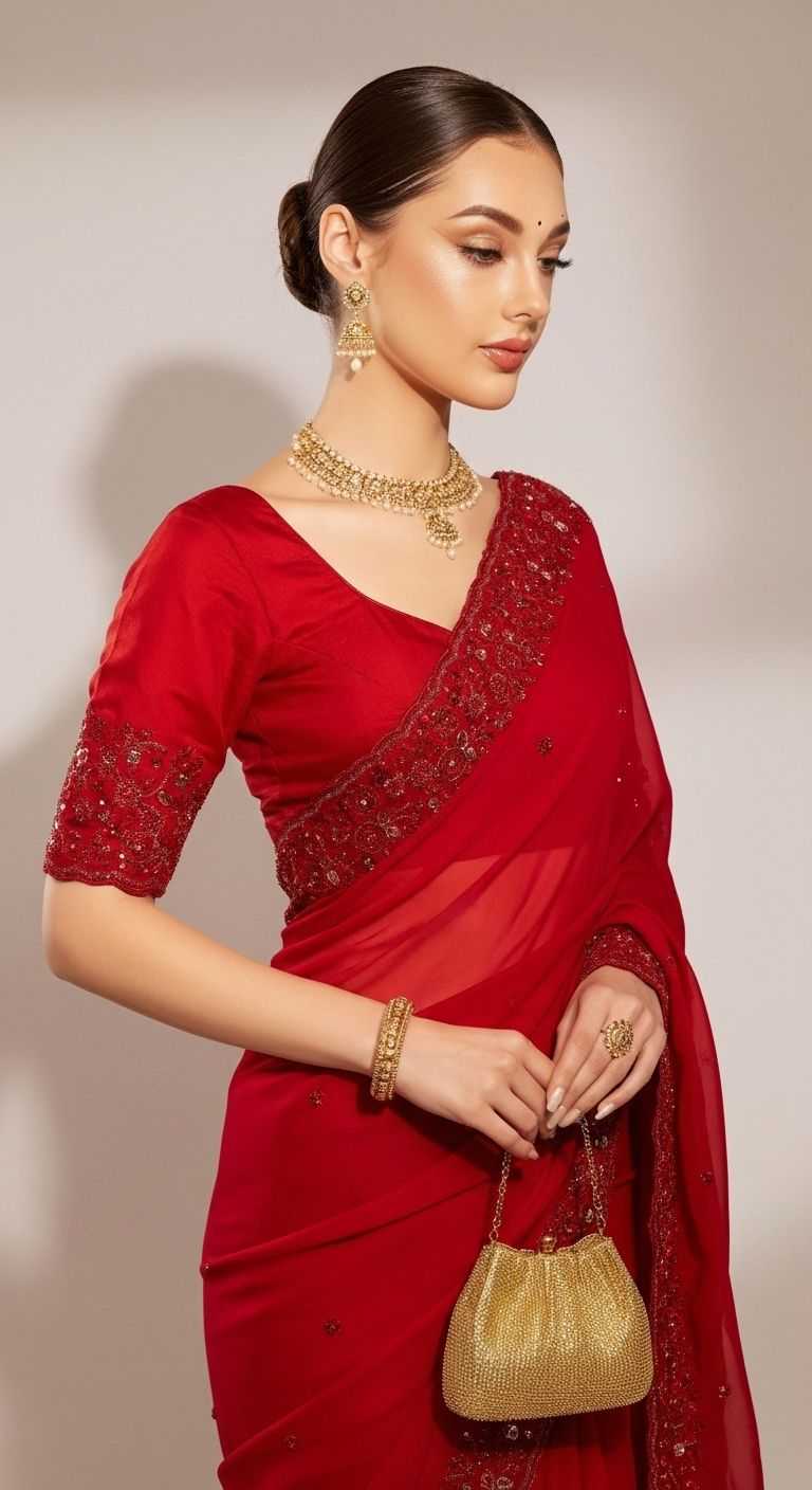 Satin Silk Designer Saree