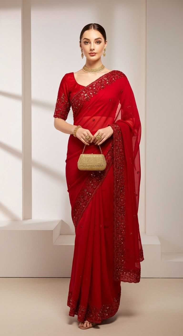 Satin Silk Designer Saree