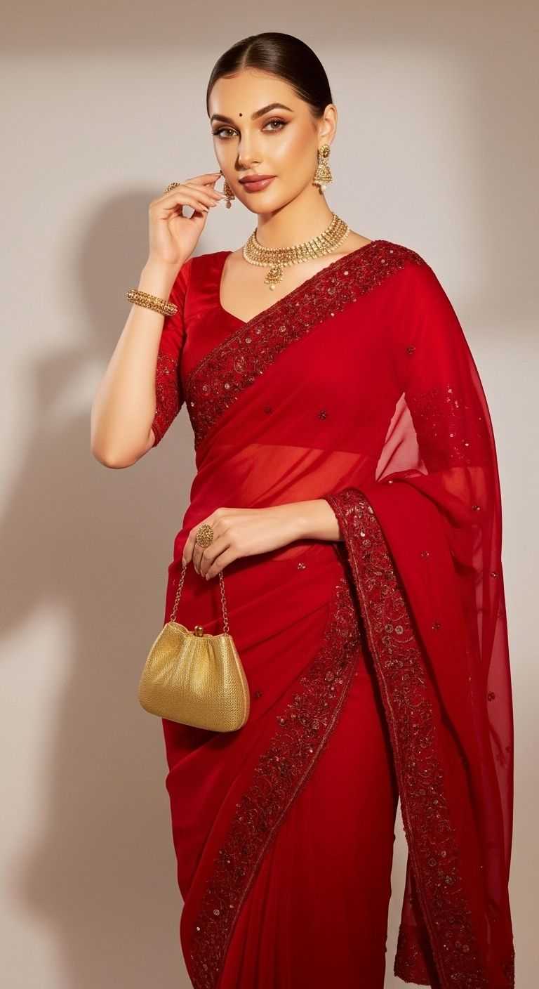 Satin Silk Designer Saree