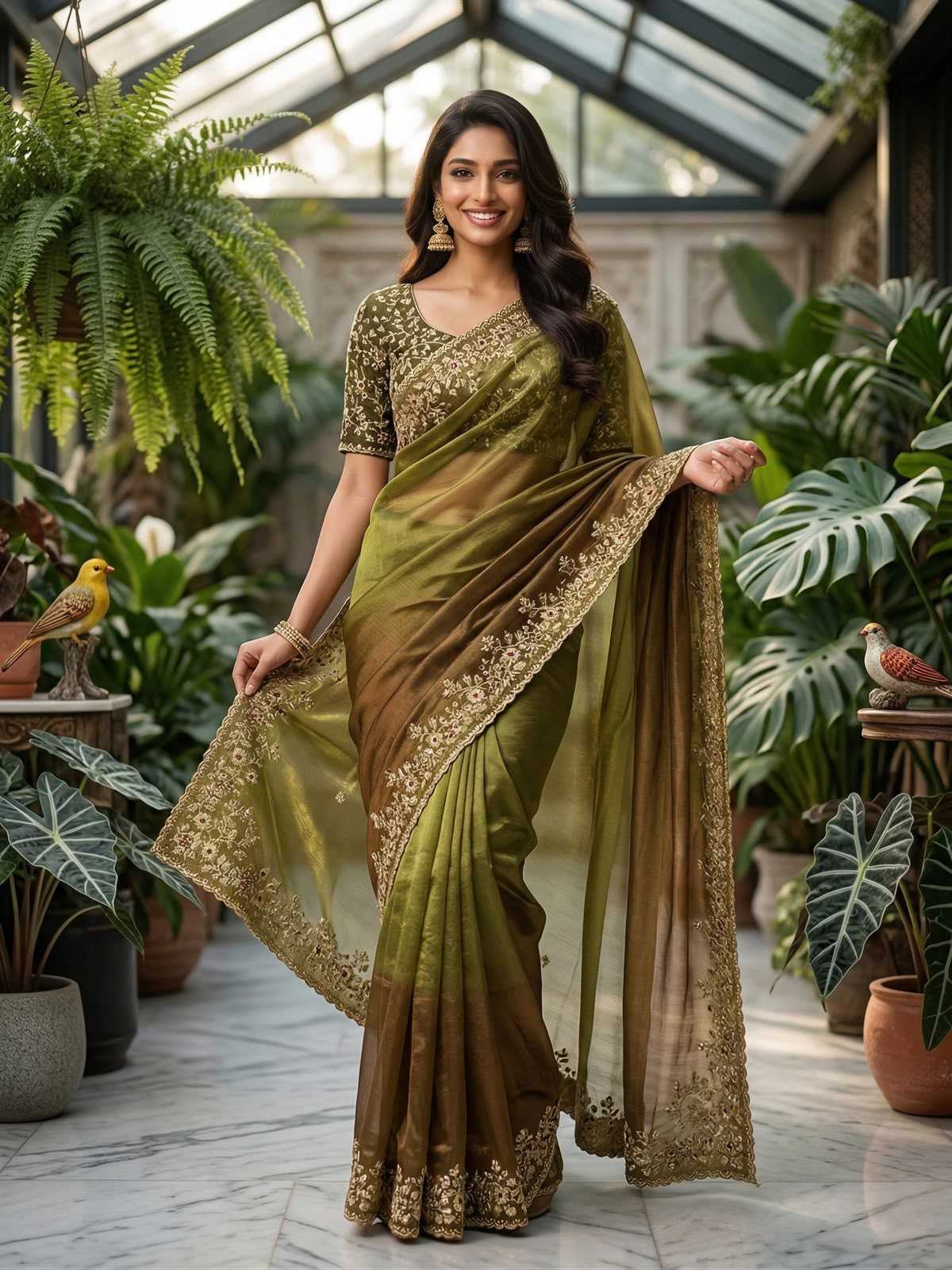 Chiffon Sequin Saree