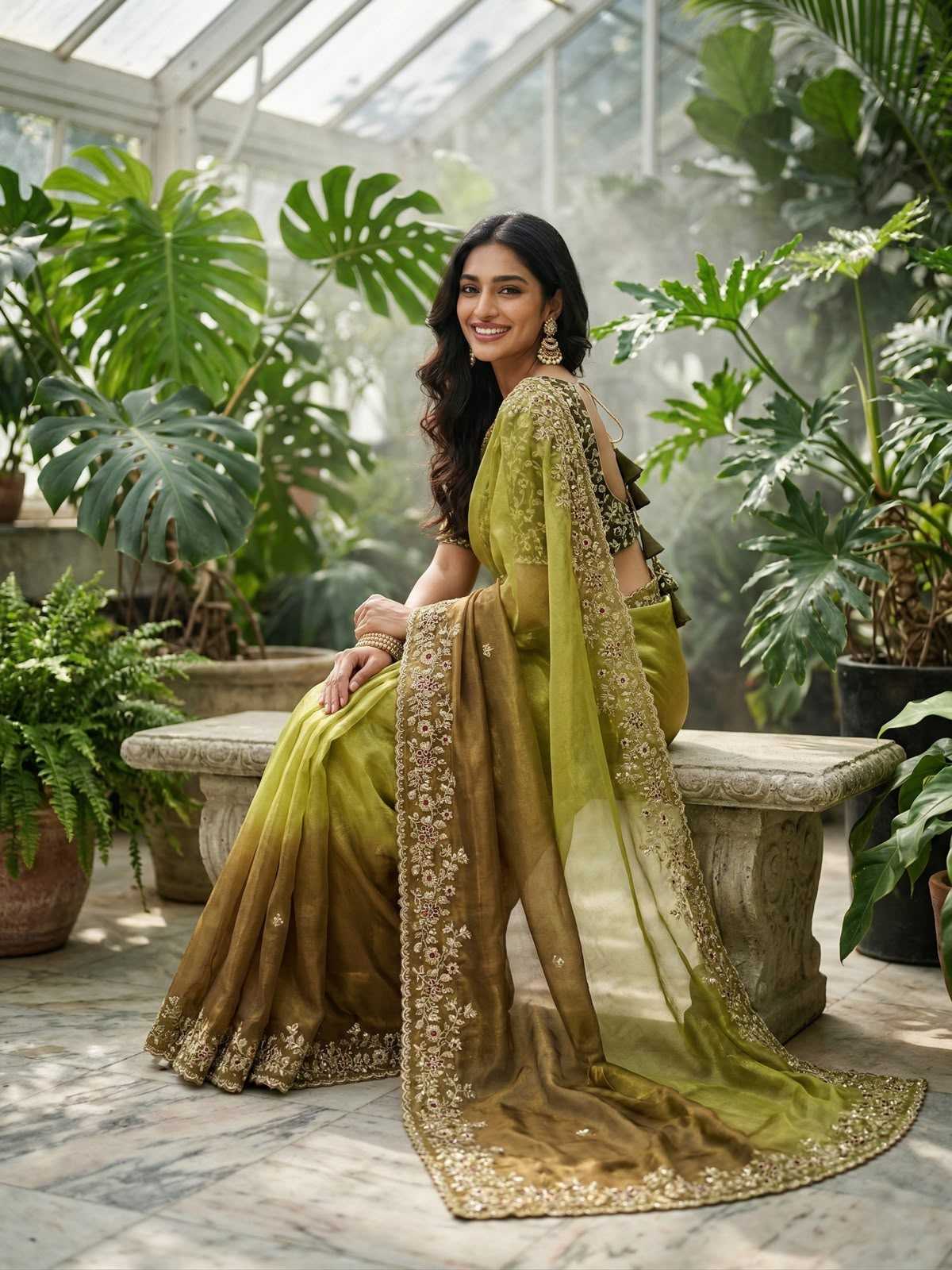 Chiffon Sequin Saree