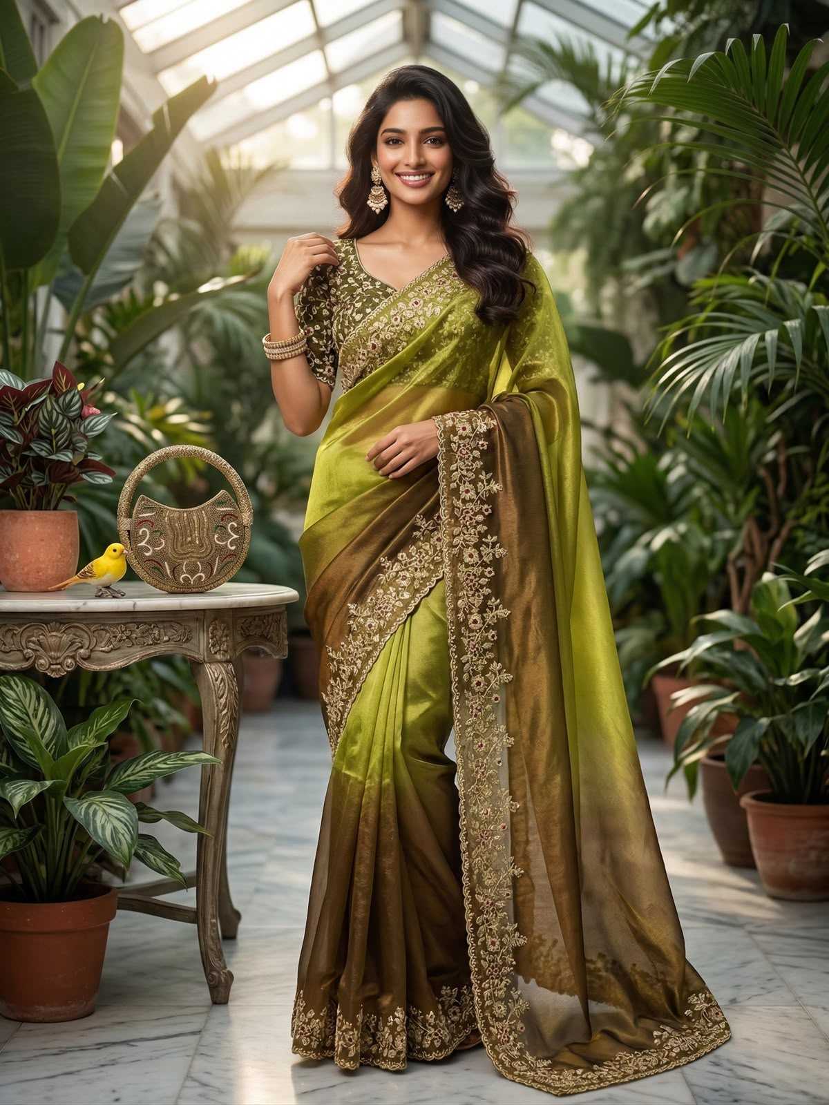 Chiffon Sequin Saree