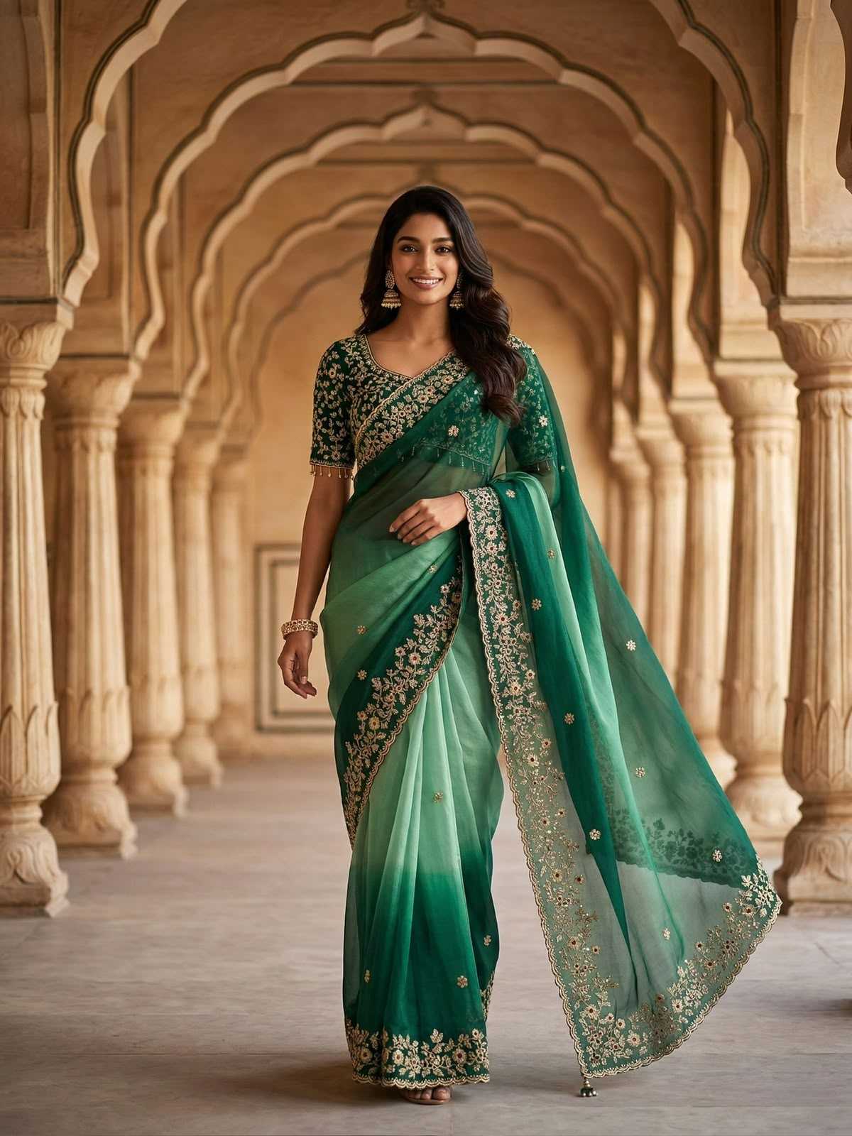 Chiffon Sequin Saree