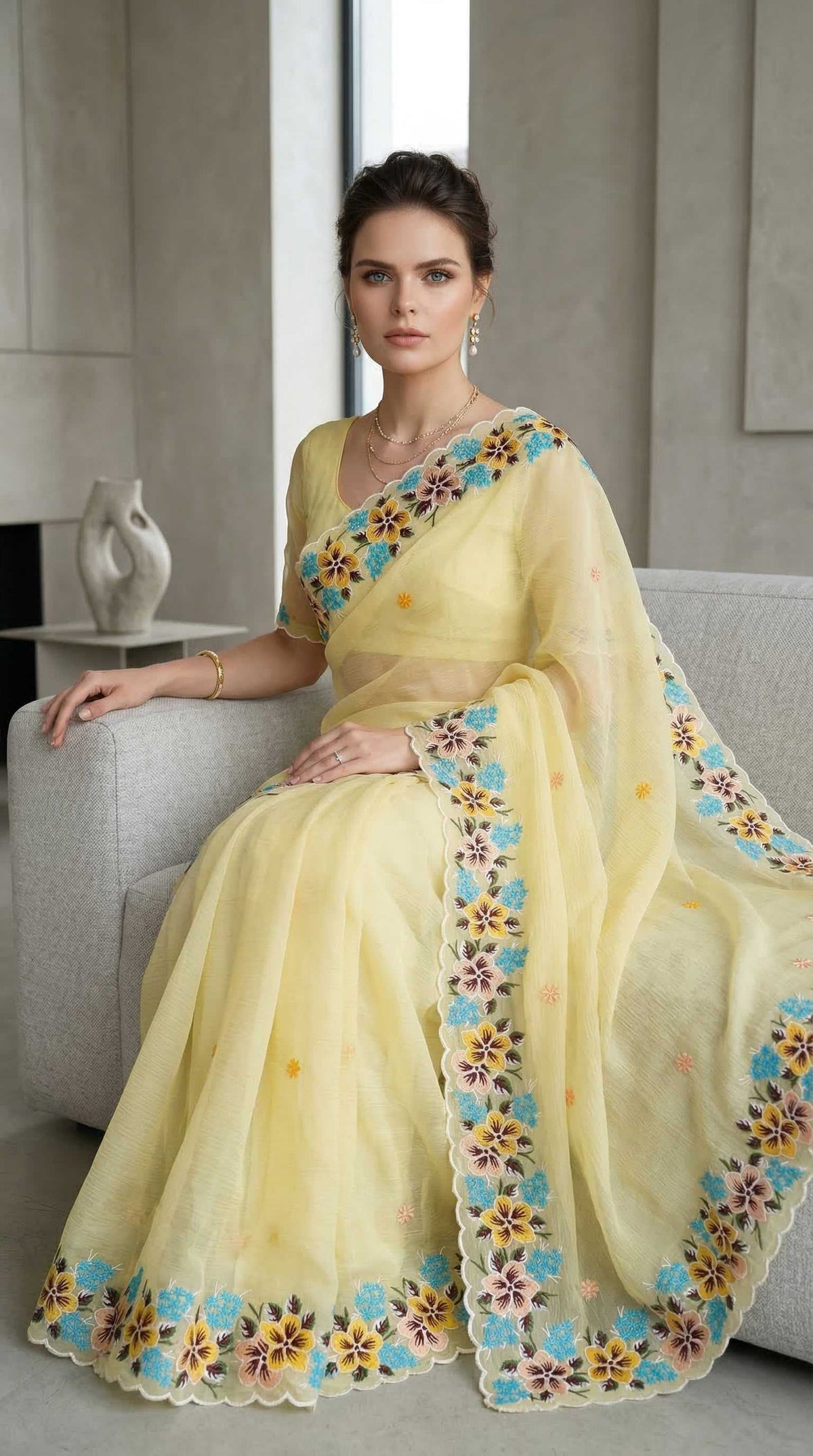 Crush Silk Designer Saree