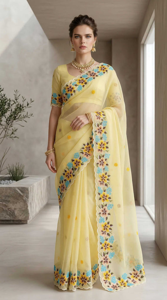 Crush Silk Designer Saree