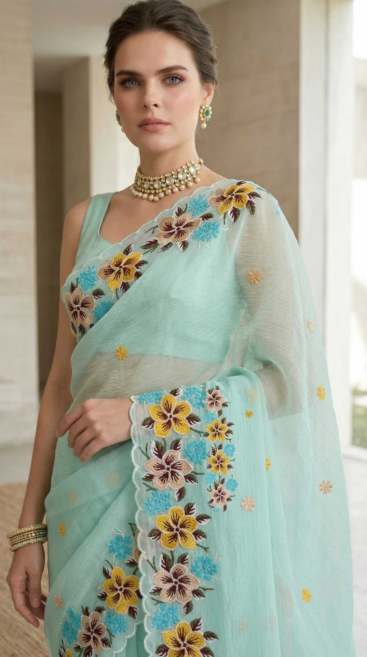 Crush Silk Designer Saree