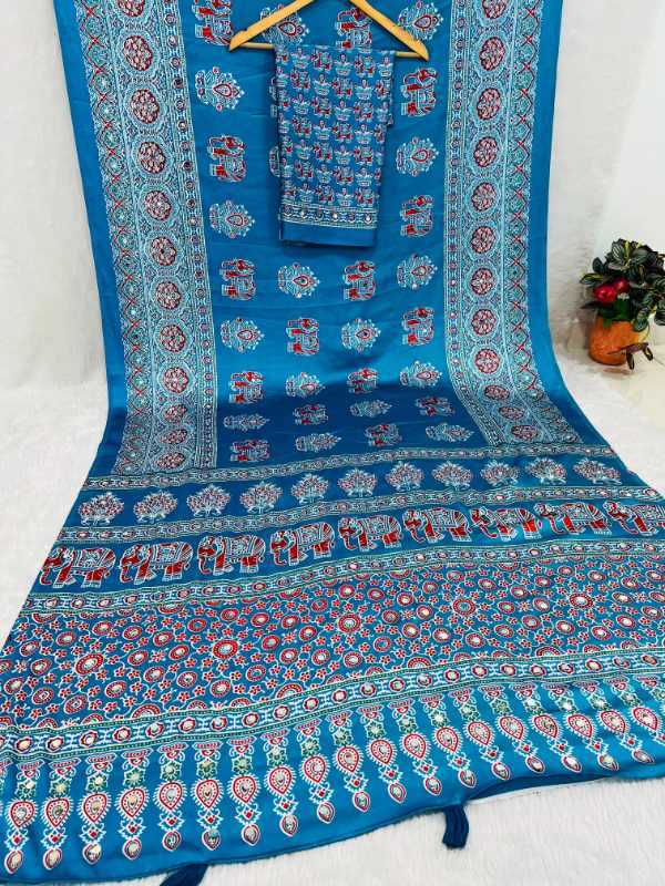 Gajji Silk Printed Saree