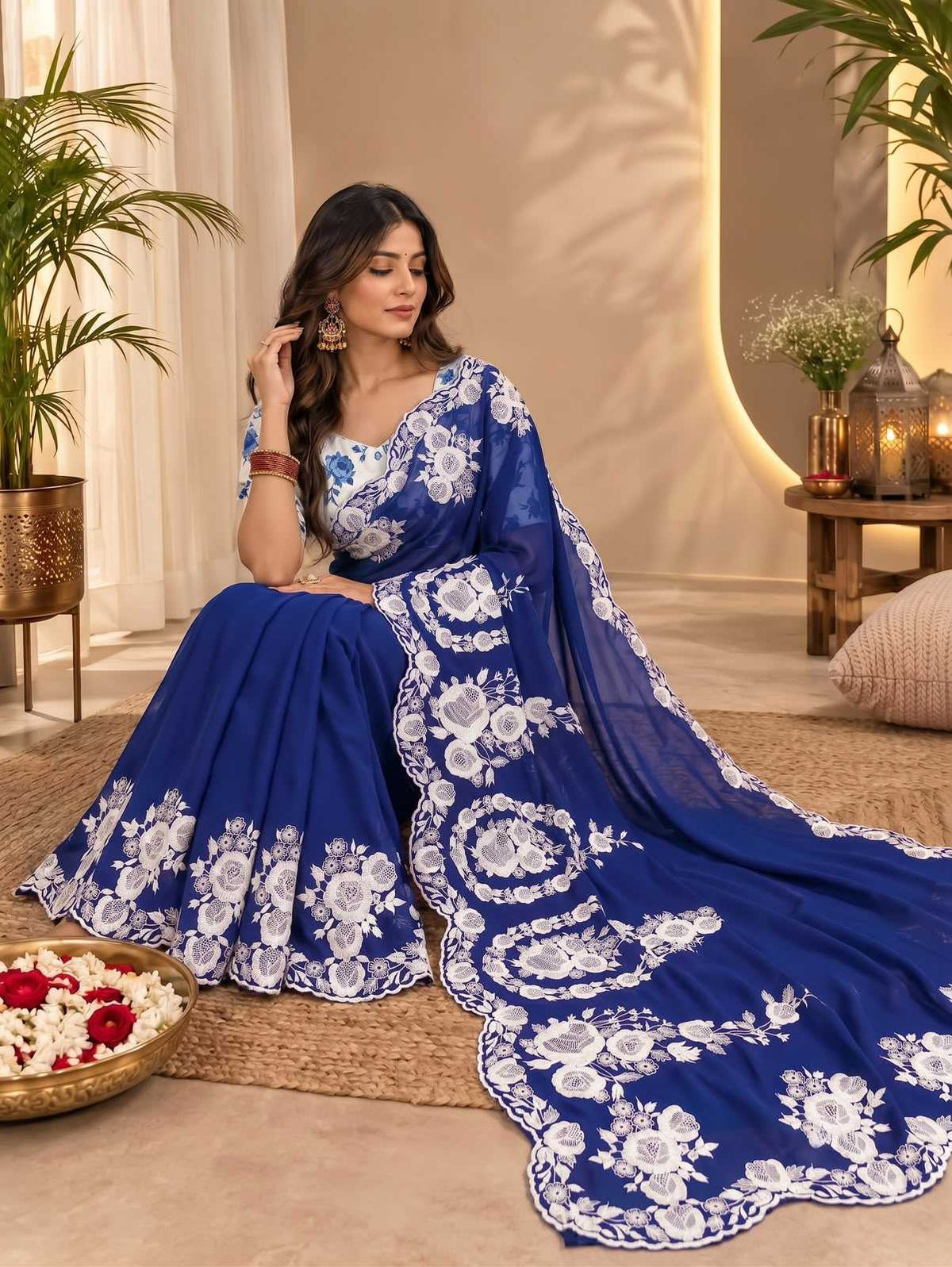 Najari Organza Silk Printed Saree
