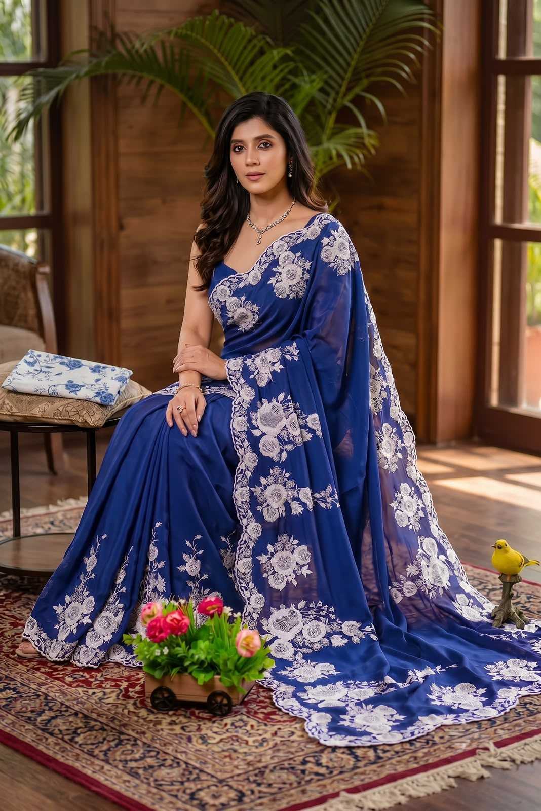 Najari Organza Silk Printed Saree