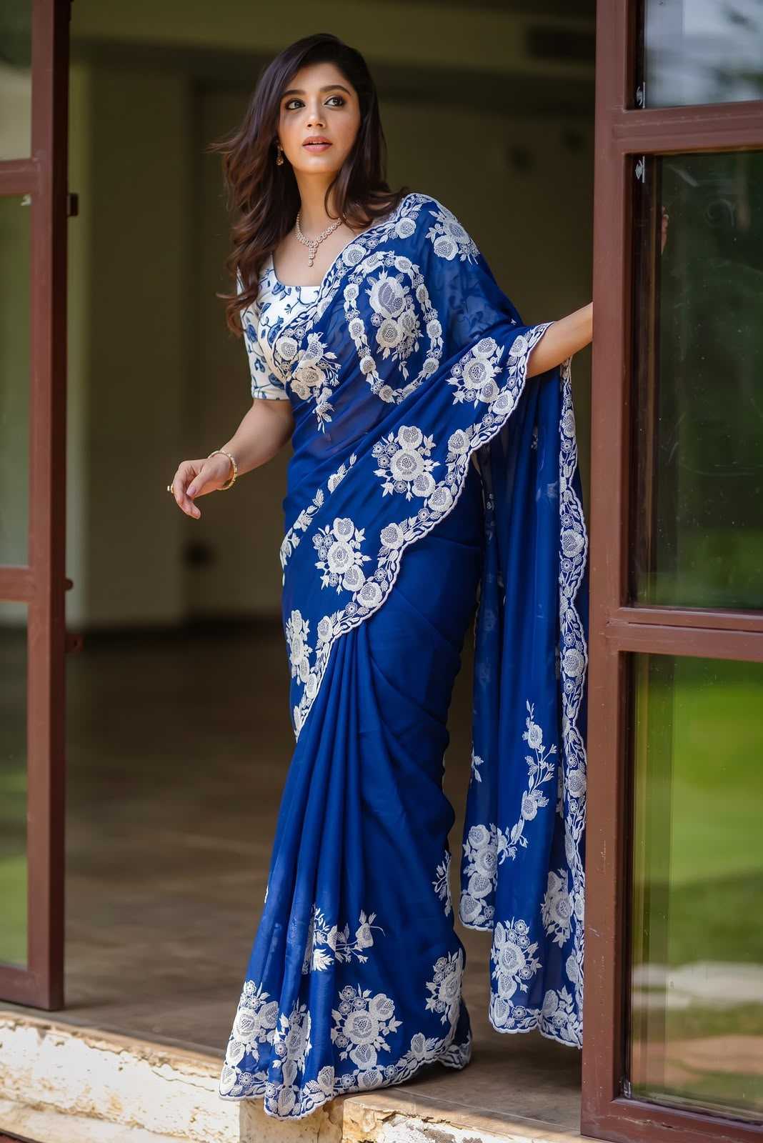 Najari Organza Silk Printed Saree