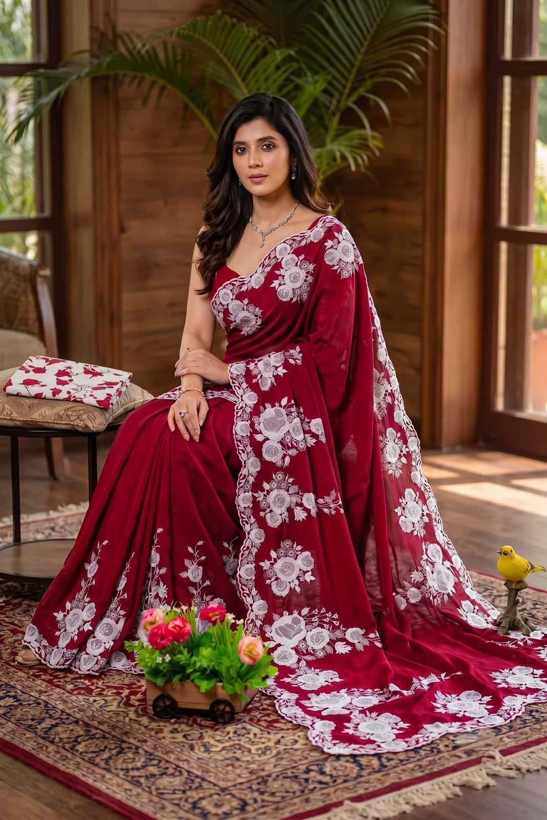 Najari Organza Silk Printed Saree