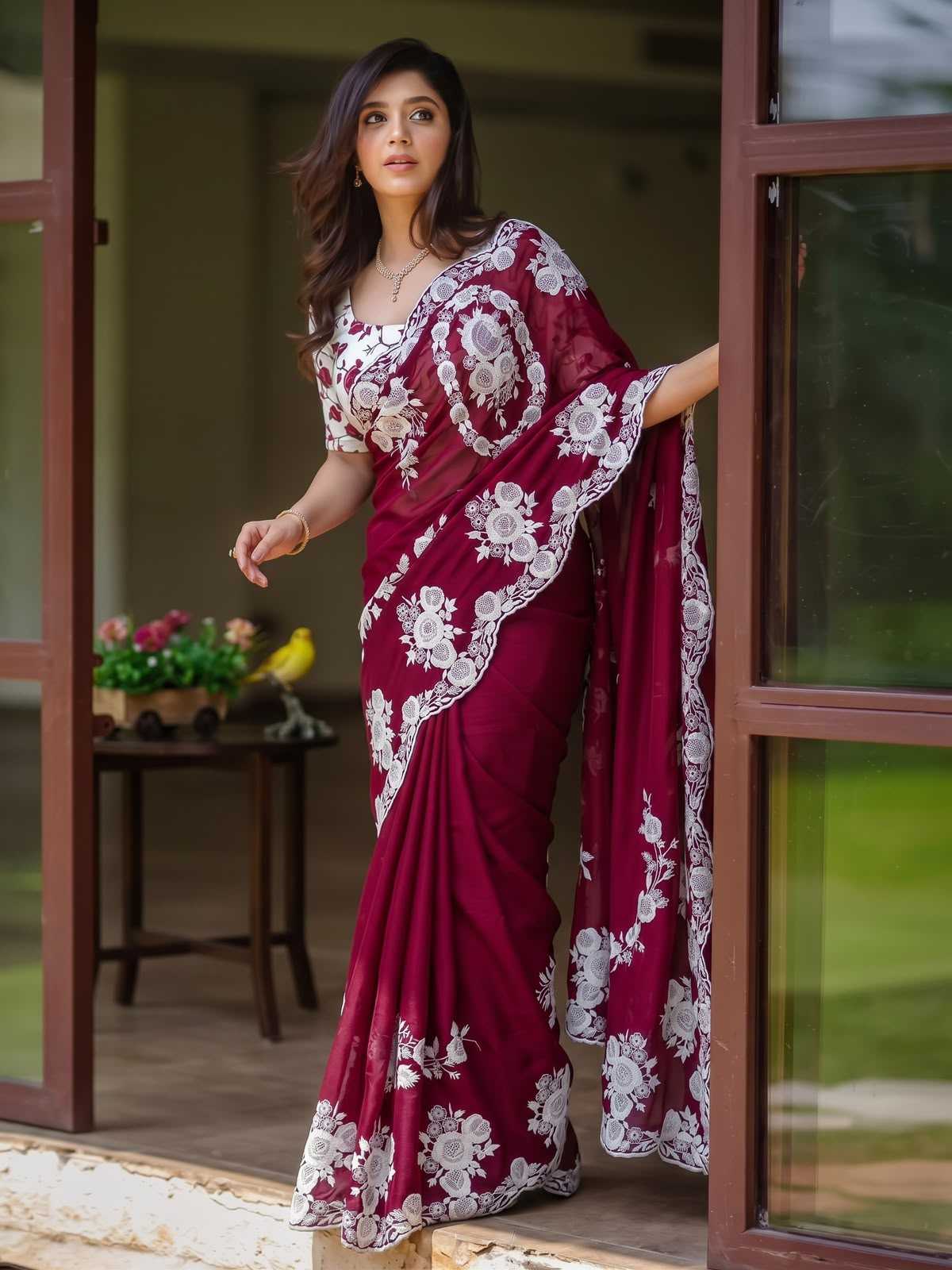 Najari Organza Silk Printed Saree