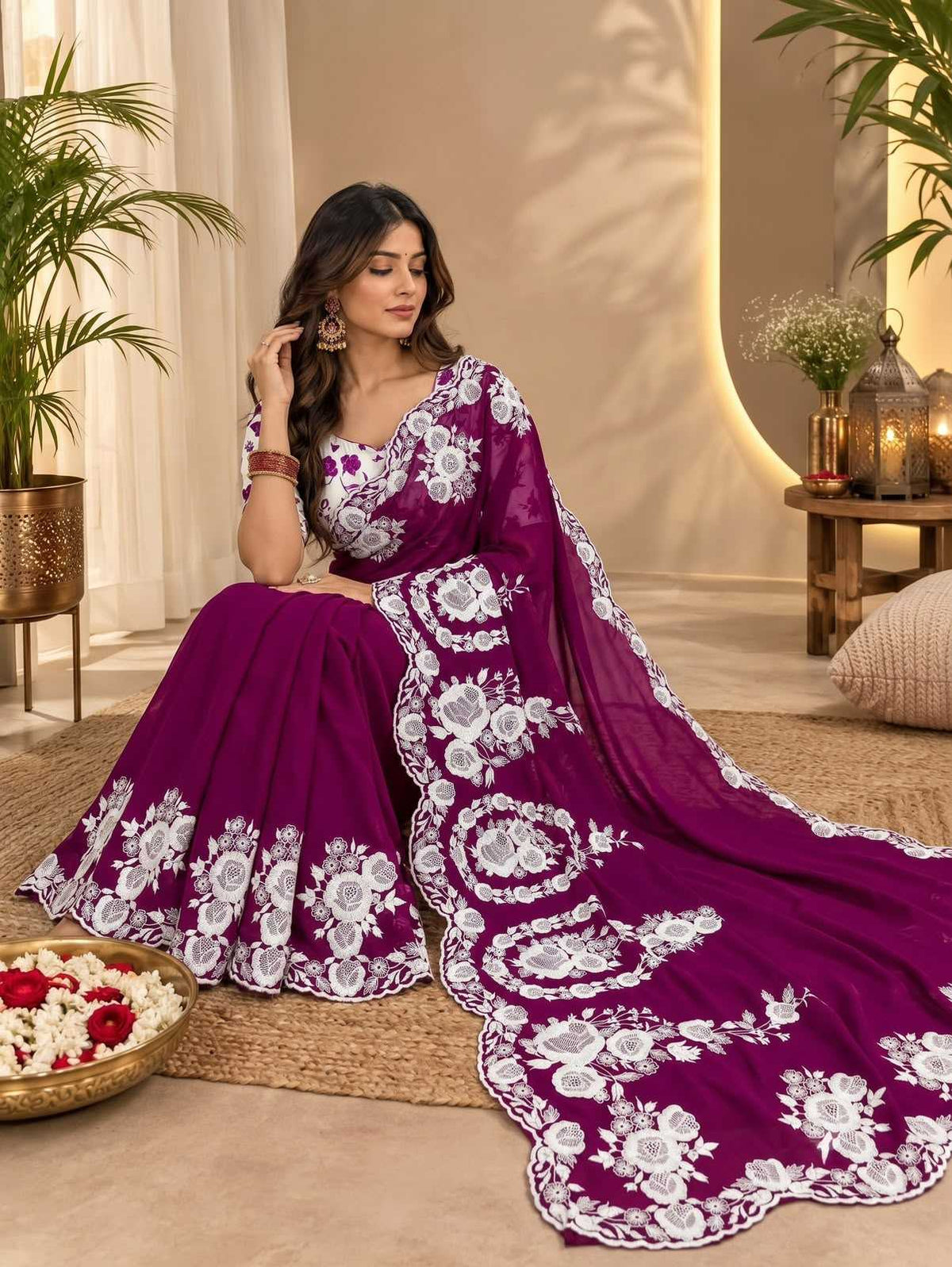 Najari Organza Silk Printed Saree