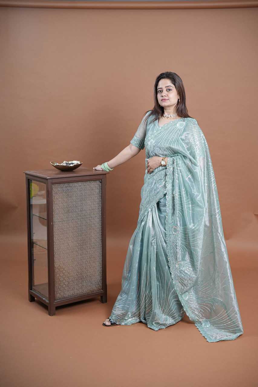 Twill Net Designer Saree