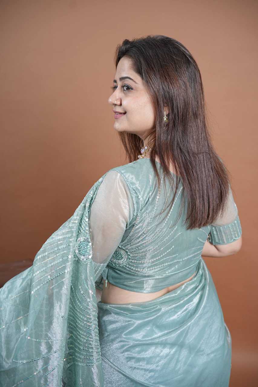 Twill Net Designer Saree