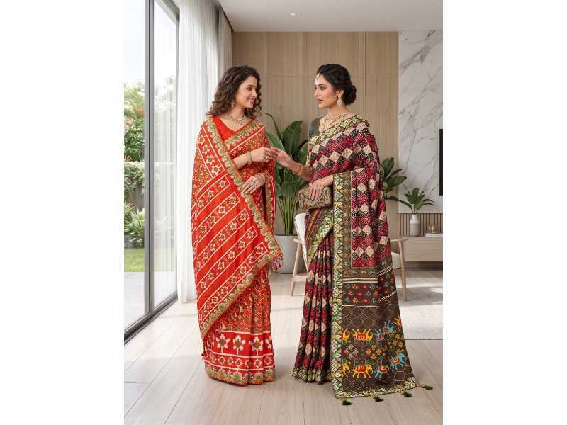 Vichitra Silk Patola Saree