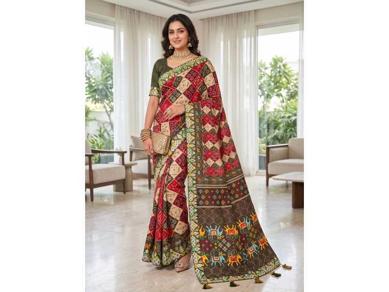 Vichitra Silk Patola Saree