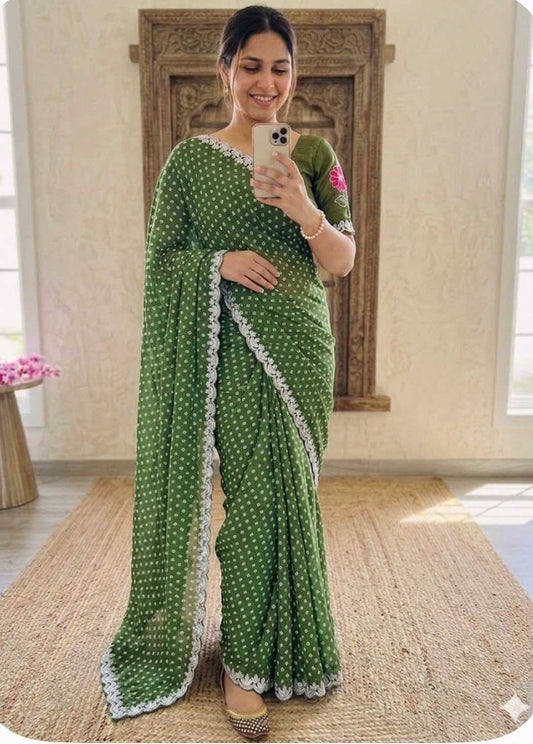 Georgette Printed Saree