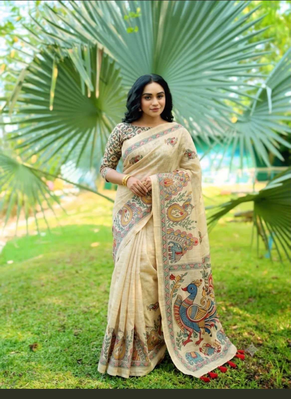 Linen Designer Saree