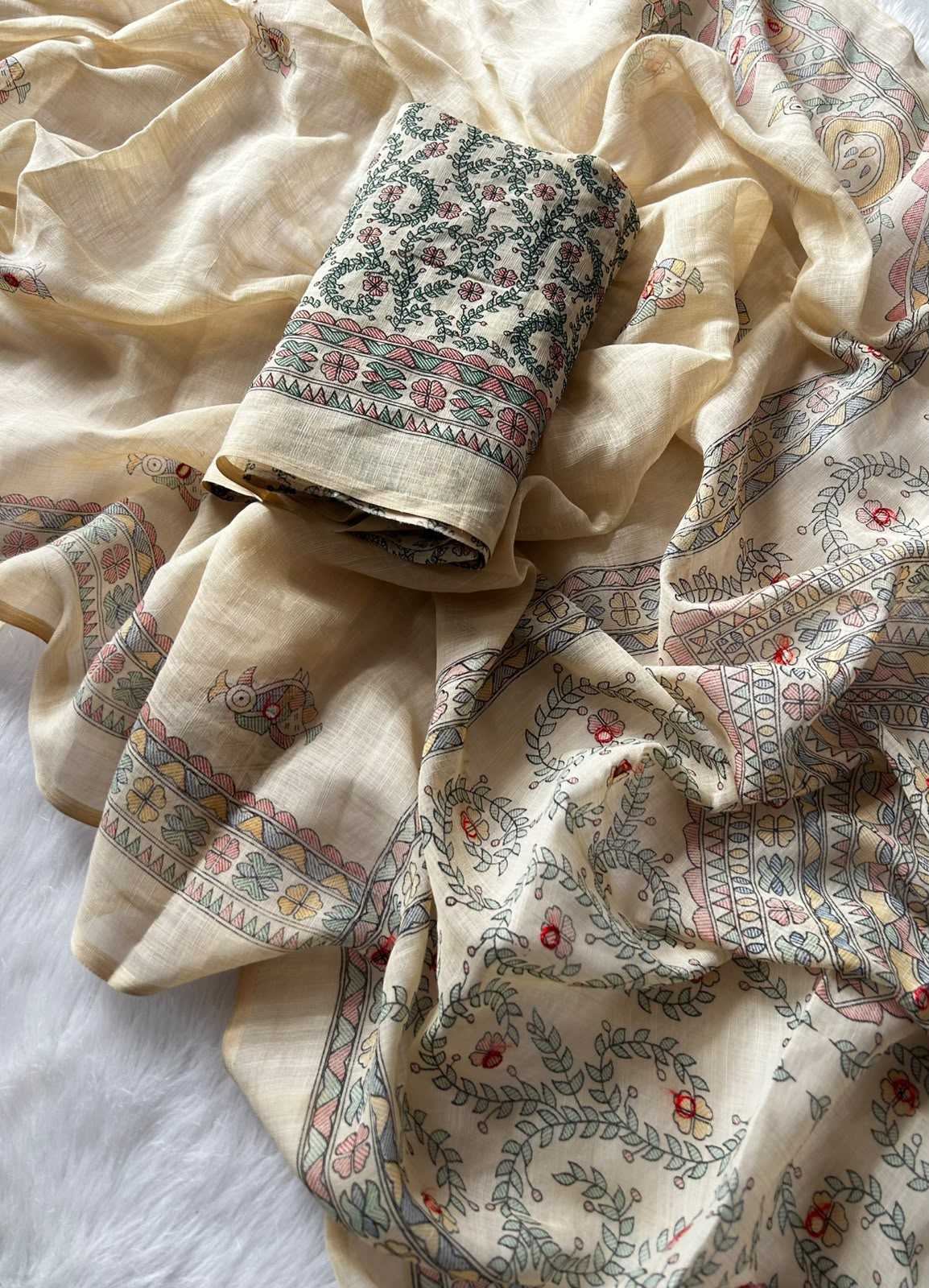 Linen Designer Saree
