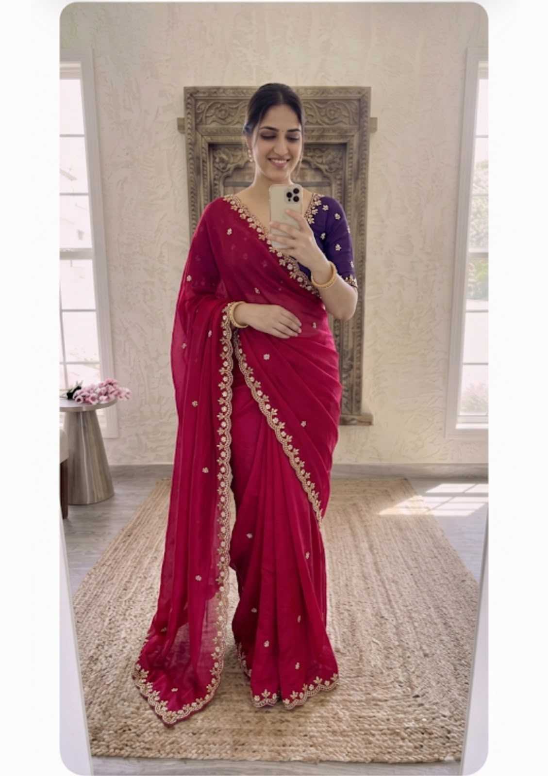 Crush Silk Traditional Saree