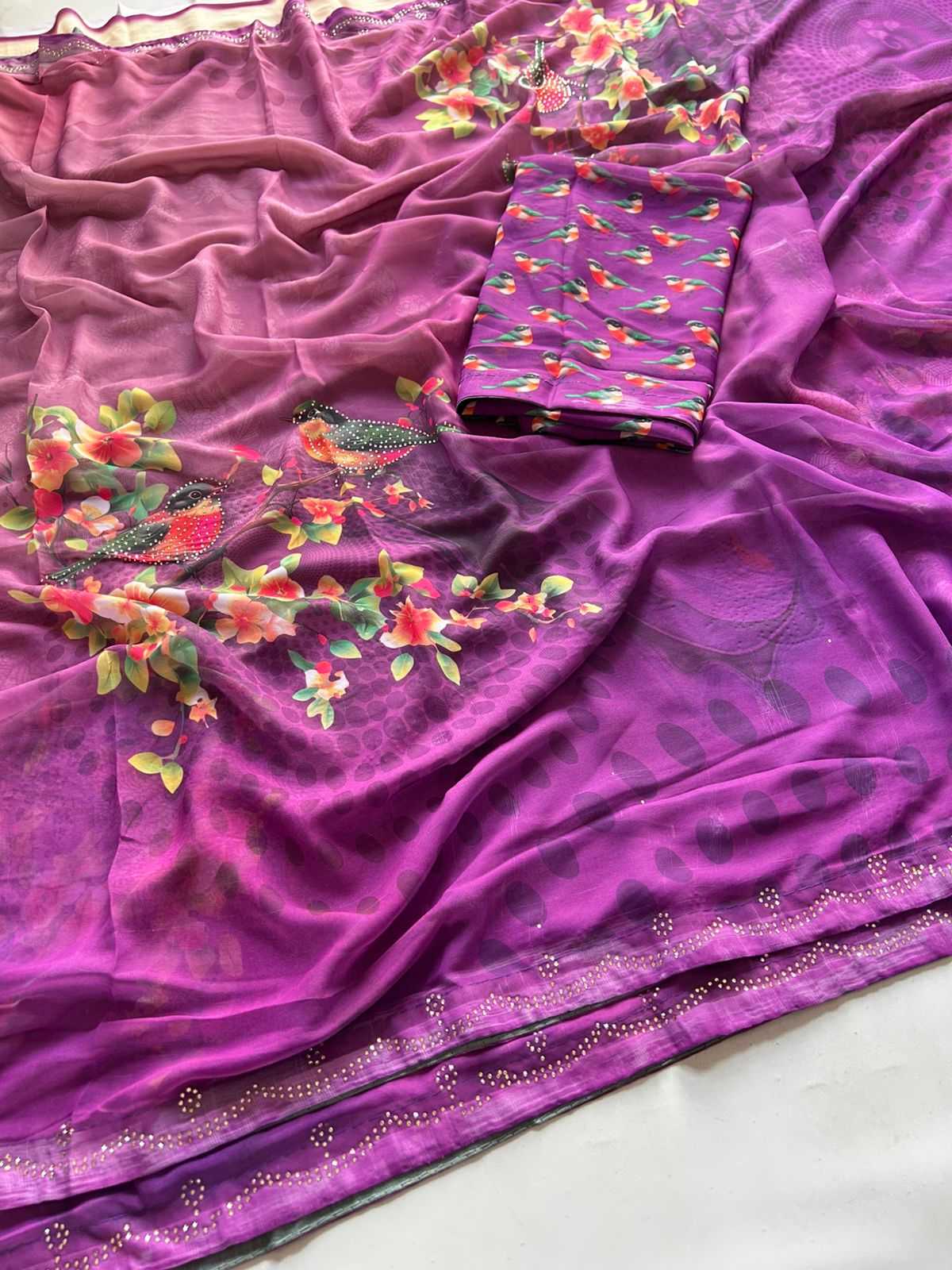 Anagha Georgette Printed Saree