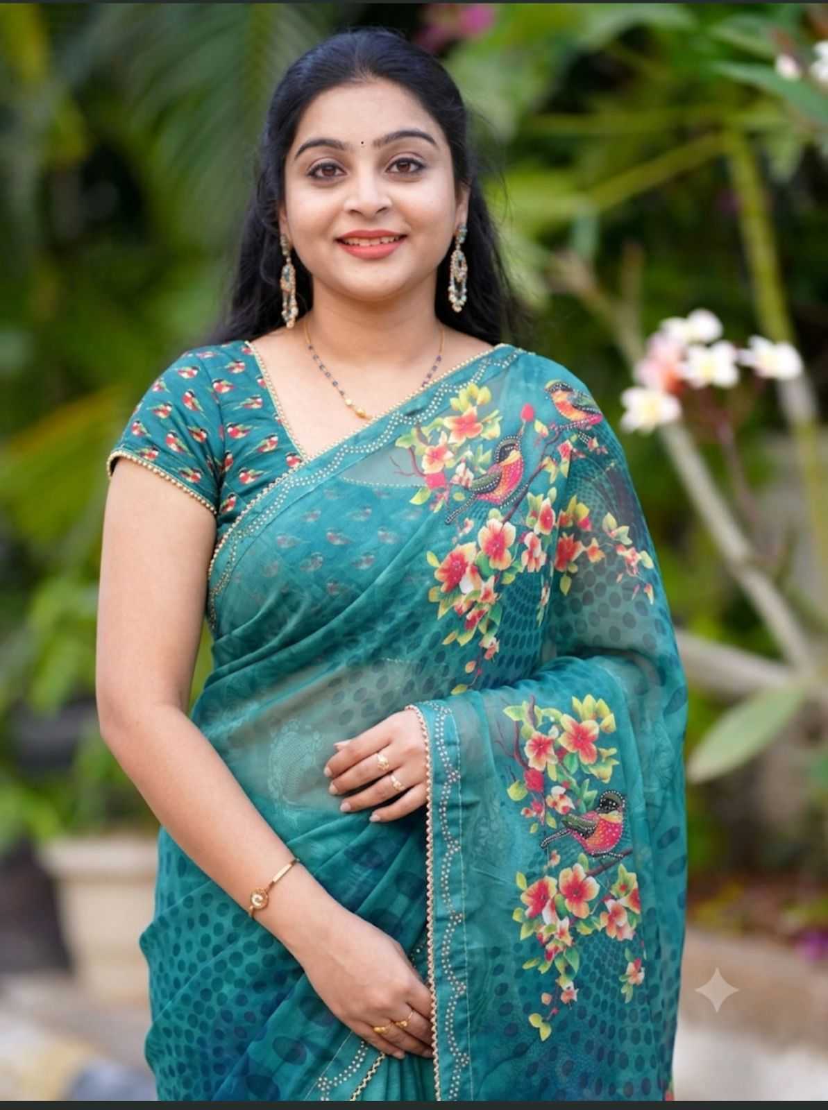 Anagha Georgette Printed Saree