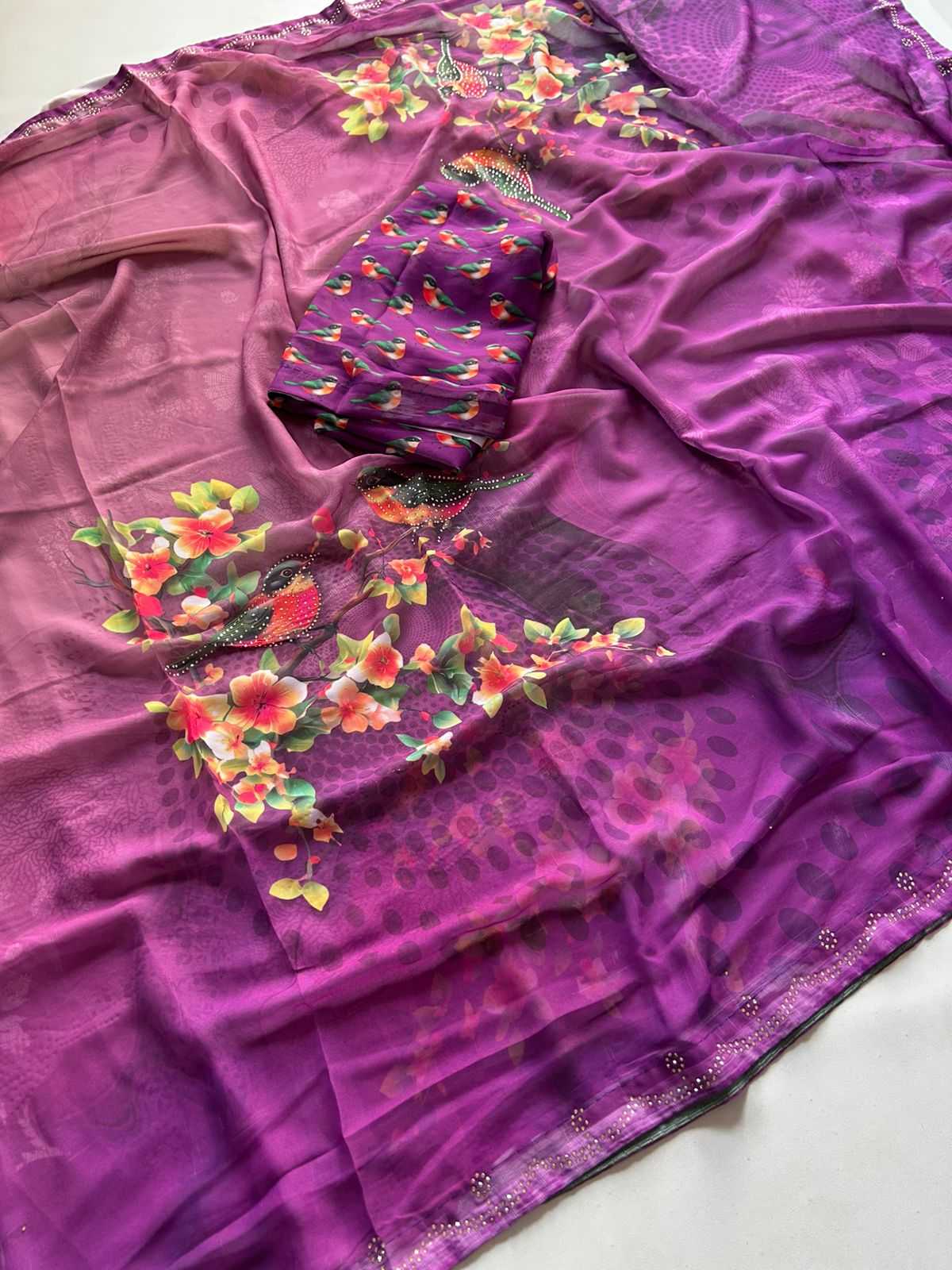 Anagha Georgette Printed Saree
